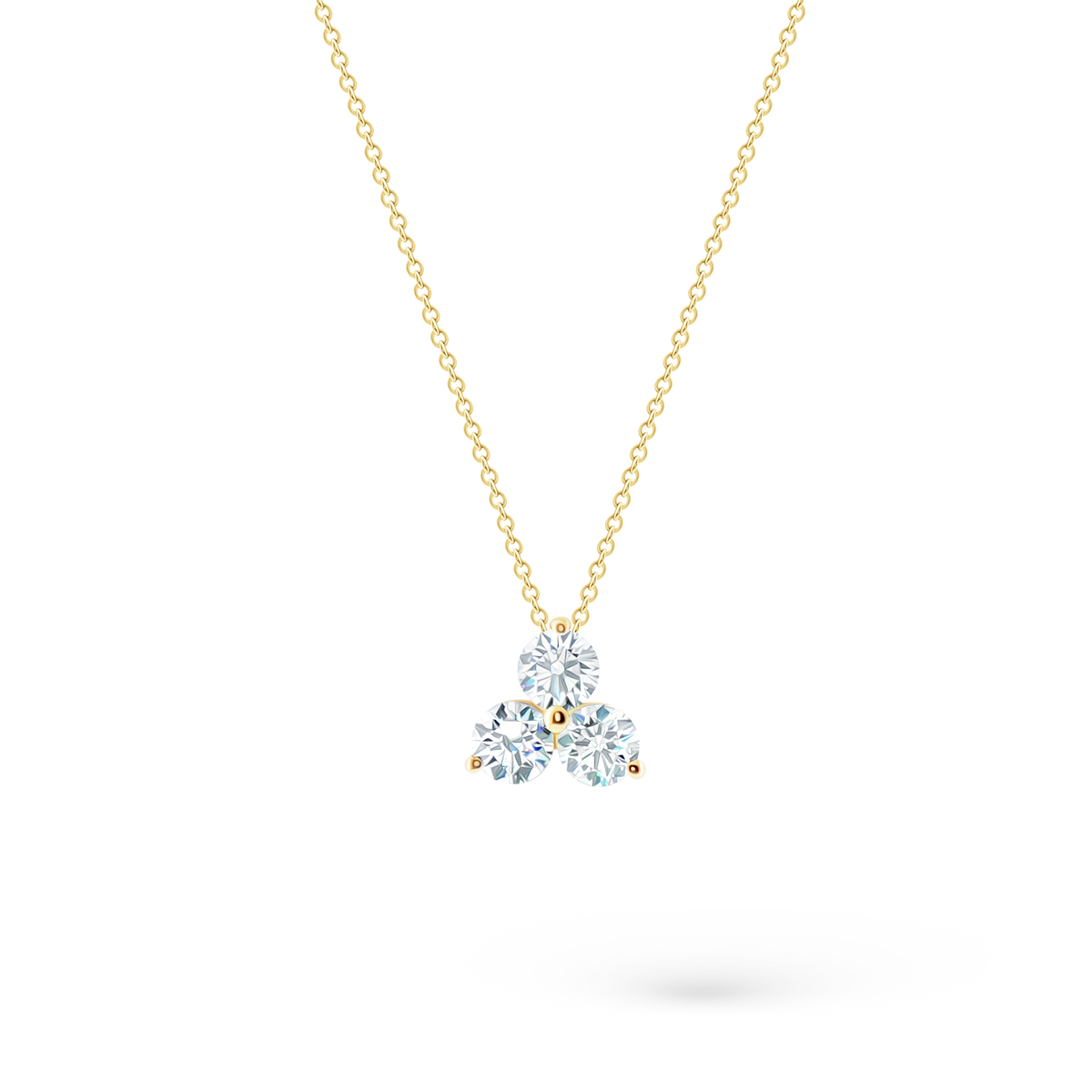 1.00ct 14k Yellow Gold Diamond Cluster Pendant, SKU 160-5332