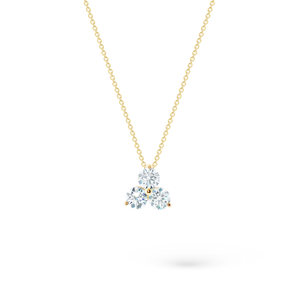 1.00ct 14k Yellow Gold Diamond Cluster Pendant, SKU 160-5332