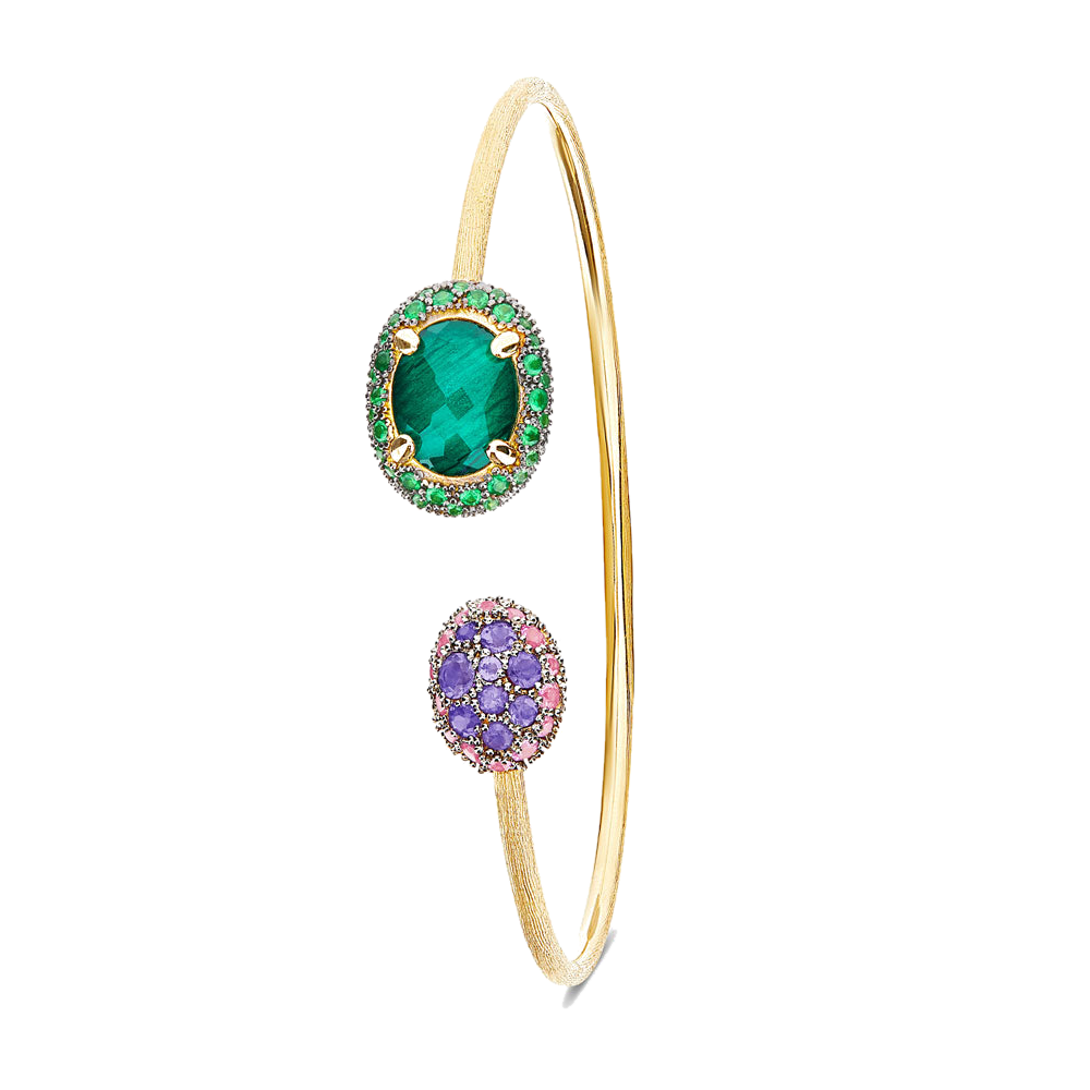 Nanis Reverse Bracelet 18K Yellow Gold, Amethyst, Sapphire & Tsavorite — photo 1 of 2