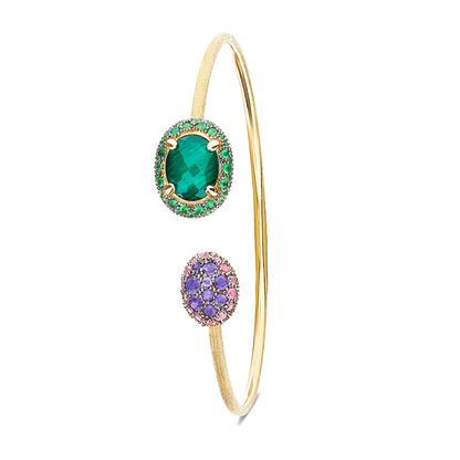 Nanis Reverse Bracelet 18K Yellow Gold, Amethyst, Sapphire & Tsavorite — photo 1 of 2