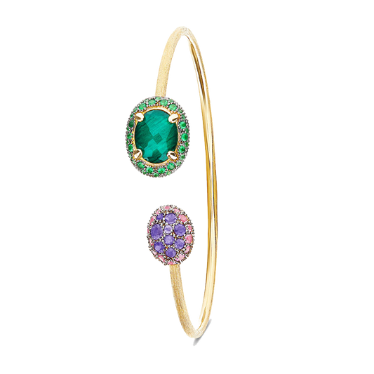 Nanis Reverse Bracelet 18K Yellow Gold, Amethyst, Sapphire & Tsavorite — photo 1 of 2