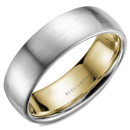 Crown Ring Bleu Royale Men's Band | 14K Gold | 6.5mm | RYL-017WY65 — photo 1 of 2