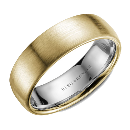 Crown Ring Bleu Royale Men's Band | 14K Gold | 6.5mm | RYL-017YW65 — photo 1 of 2