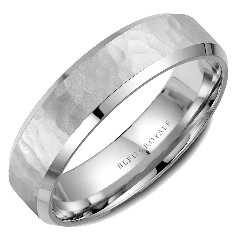 Crown Ring Bleu Royale Men's Band | 14K Gold | 6.5mm | RYL-023W65FH — photo 1 of 2