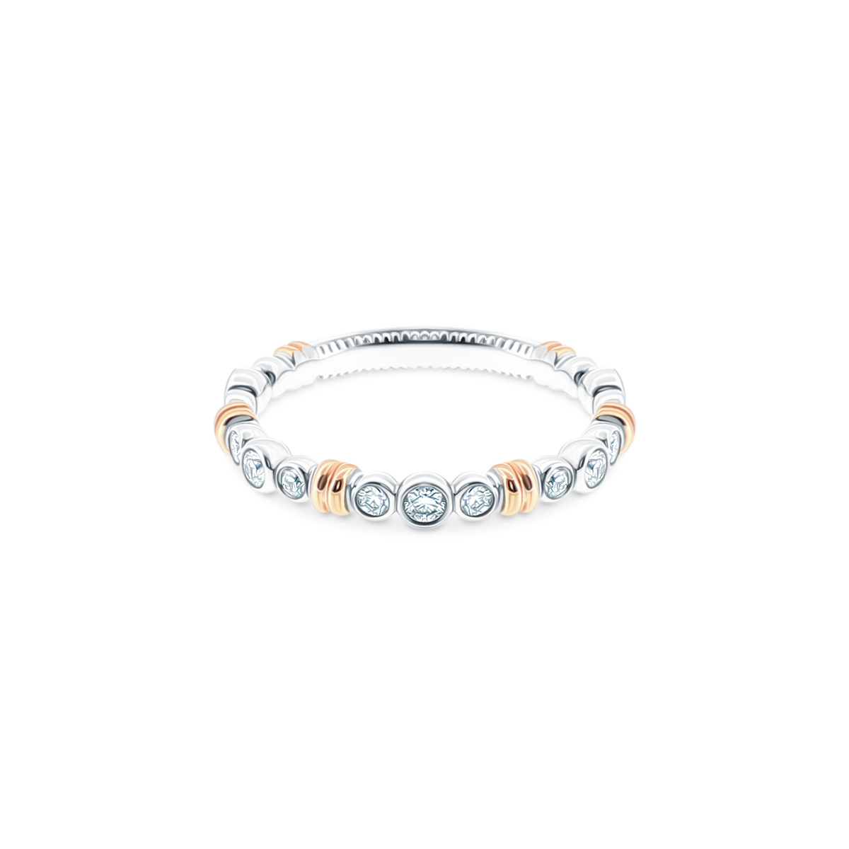 V-972W Verragio Two-Tone Diamond Wedding Band