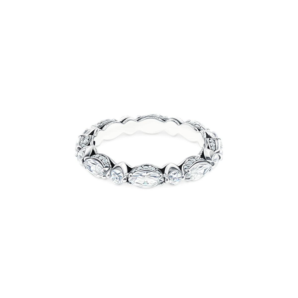 HT2681W65 Tacori Marquise & Round Brilliant Cut Diamond Eternity Band