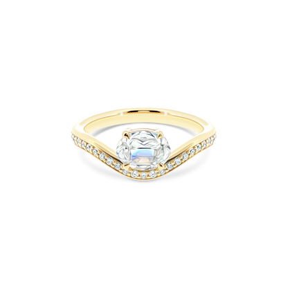 18k yellow gold oval diamond ring 130-2091