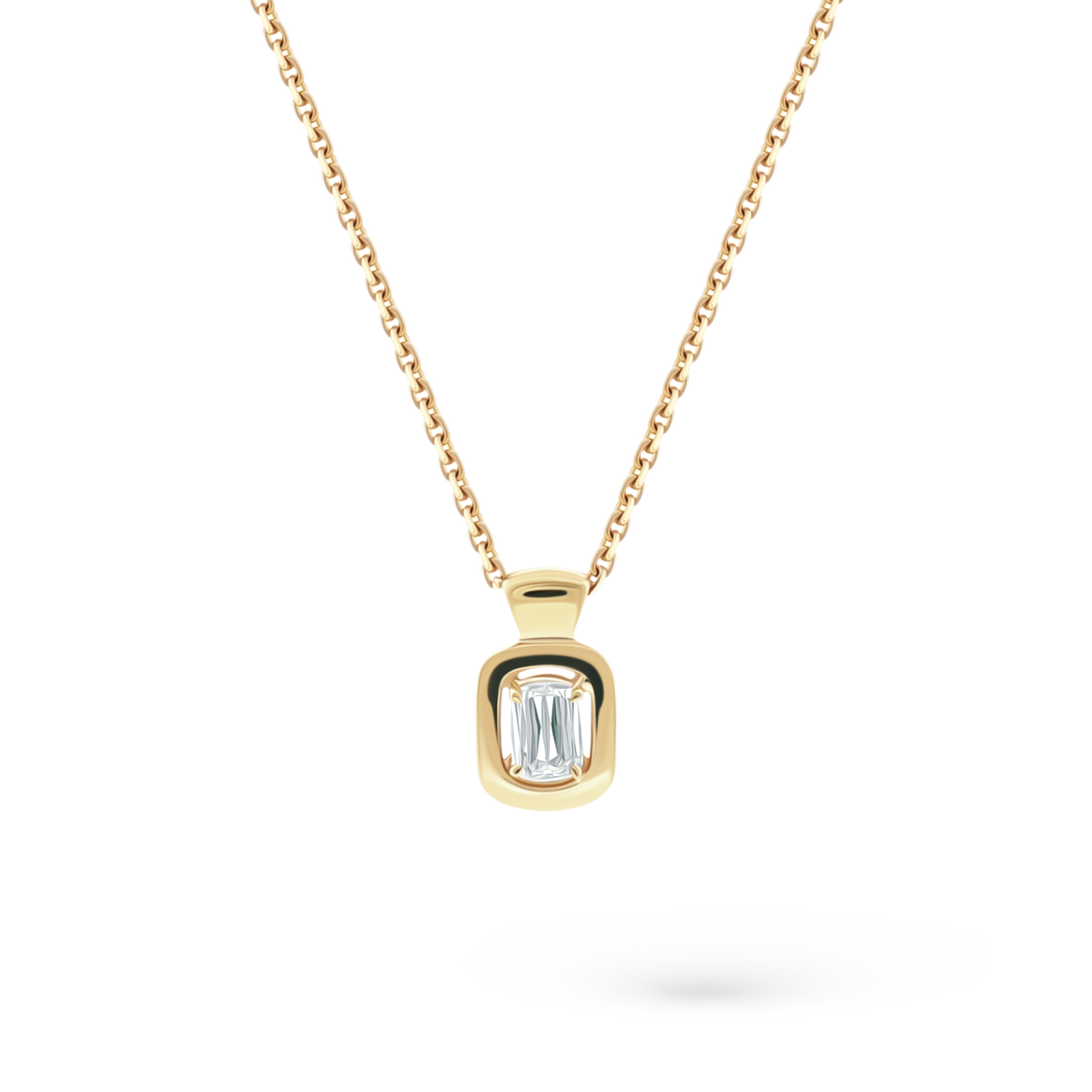 18k yellow gold diamond solitaire pendant 160-5380