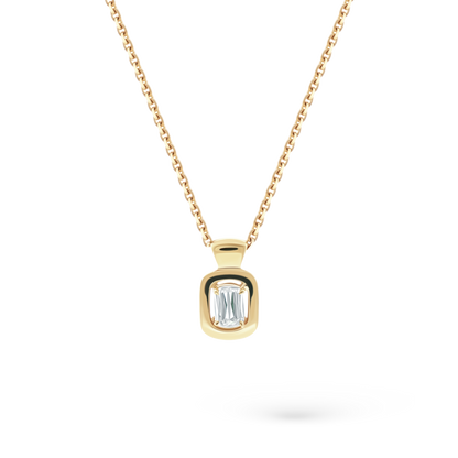 18k yellow gold diamond solitaire pendant 160-5380