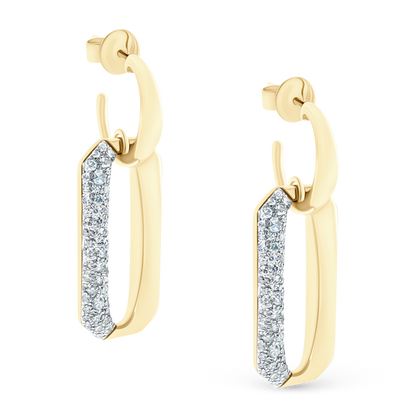 1.24ct 14k Yellow Gold Diamond Earrings, SKU 150-6557