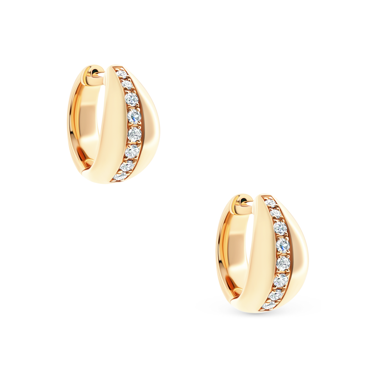 .44ct 14k Yellow Gold Diamond Hoops, SKU 150-6516
