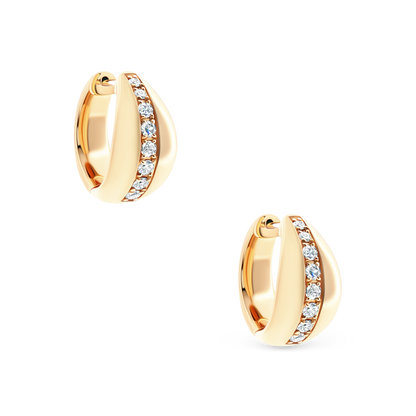 .44ct 14k Yellow Gold Diamond Hoops, SKU 150-6516