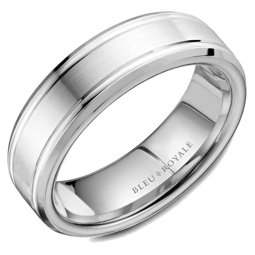 Crown Ring Bleu Royale Men's Band | 14K Gold | 6.5mm | RYL-035W65 — photo 1 of 2