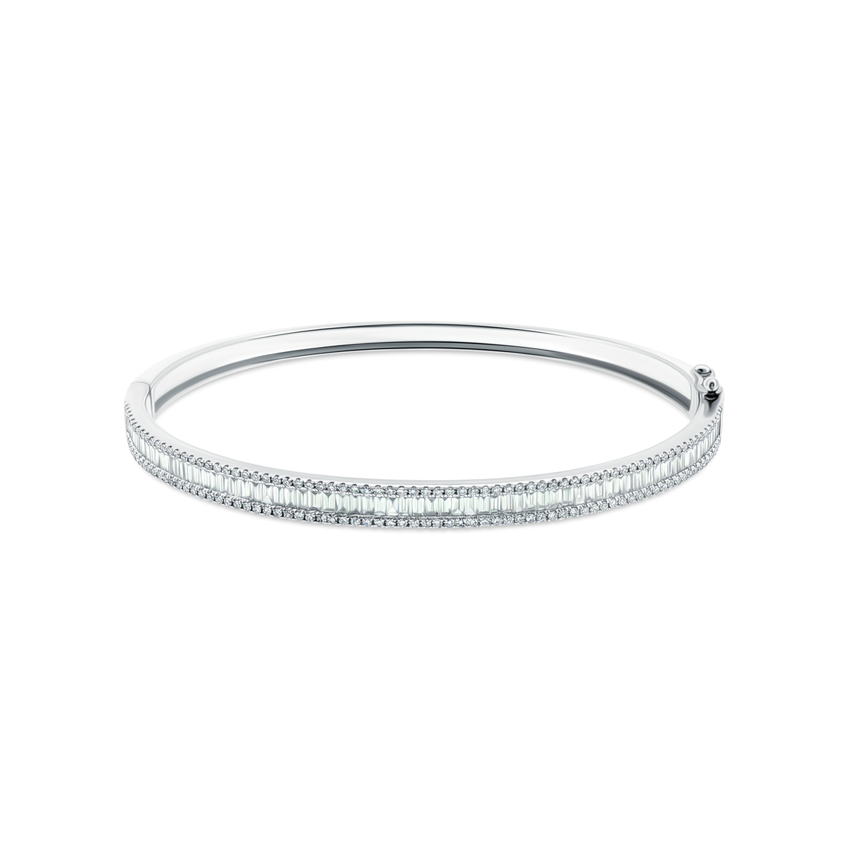 1.58ct 14k White Gold Diamond Bangle, SKU 170-4189