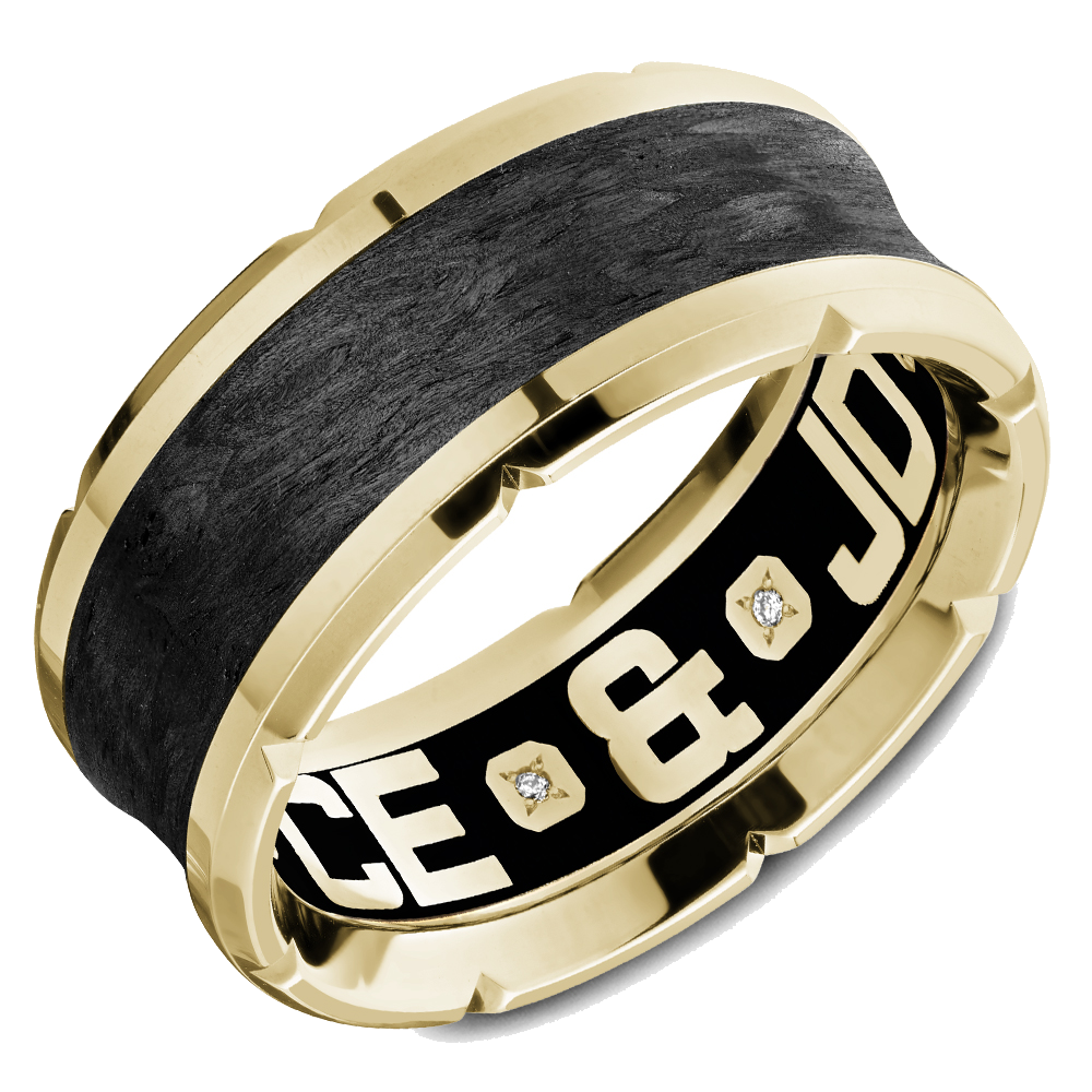 Crown Ring CARLEX G4 Men's Band | 18K Gold & Carbon Fiber | CX4-0013Y — photo 1 of 2