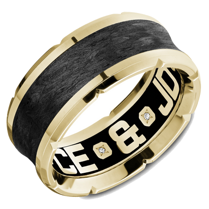 Crown Ring CARLEX G4 Men's Band | 18K Gold & Carbon Fiber | CX4-0013Y — photo 1 of 2