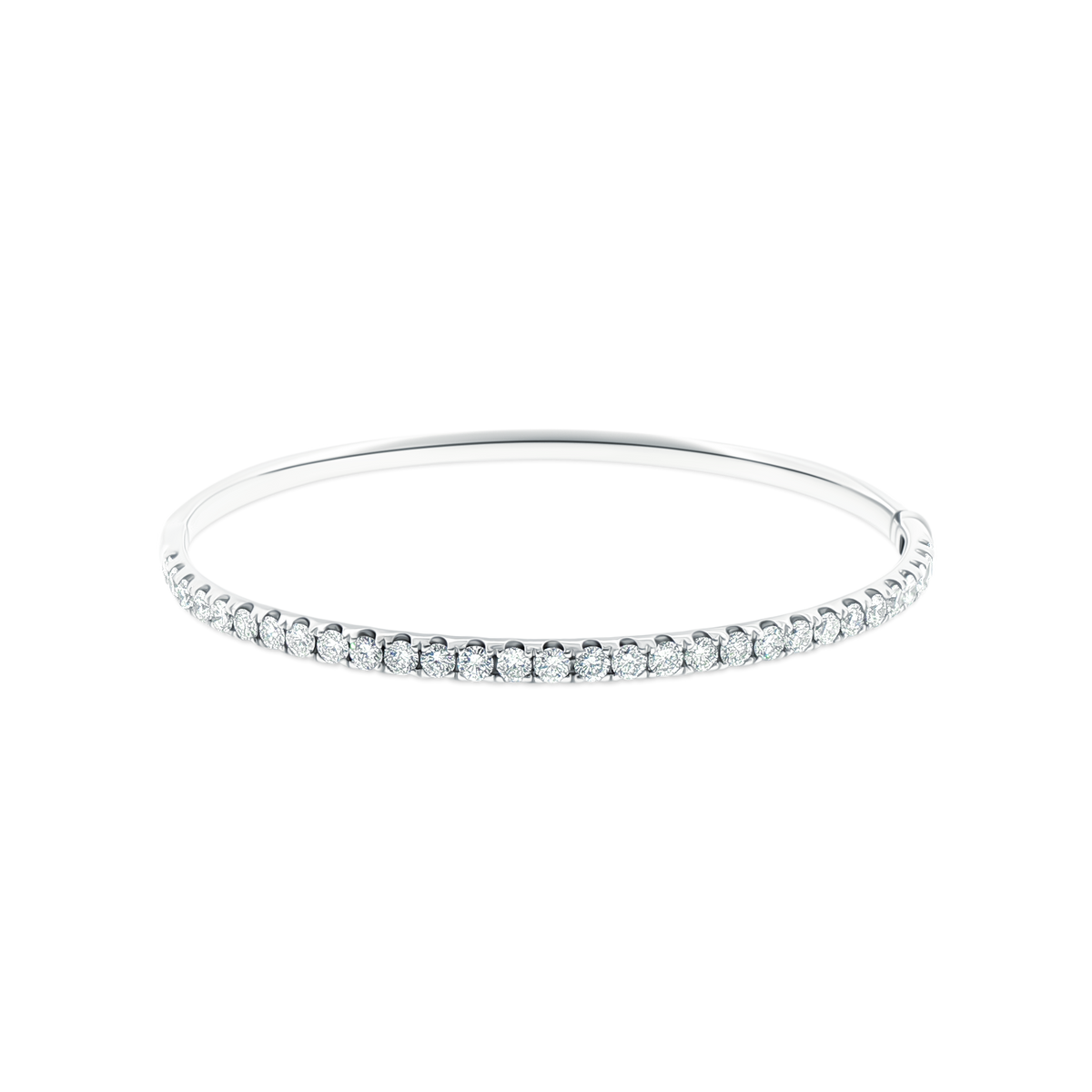 170-4221 2.00ct 18k White Gold Diamond Bangle