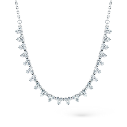 14k white gold diamond riviera necklace 165-1827
