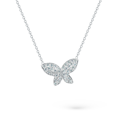 .39ct 14k White Gold Diamond Butterfly Pendant, SKU 160-5366