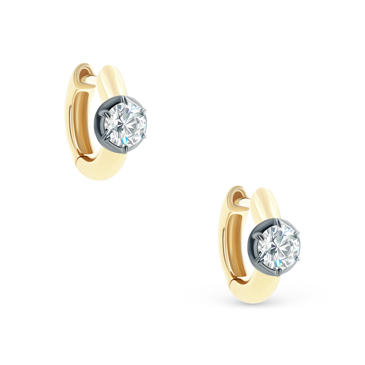 .48ct 14k Yellow Gold Diamond Drop Earrings, SKU 150-6537