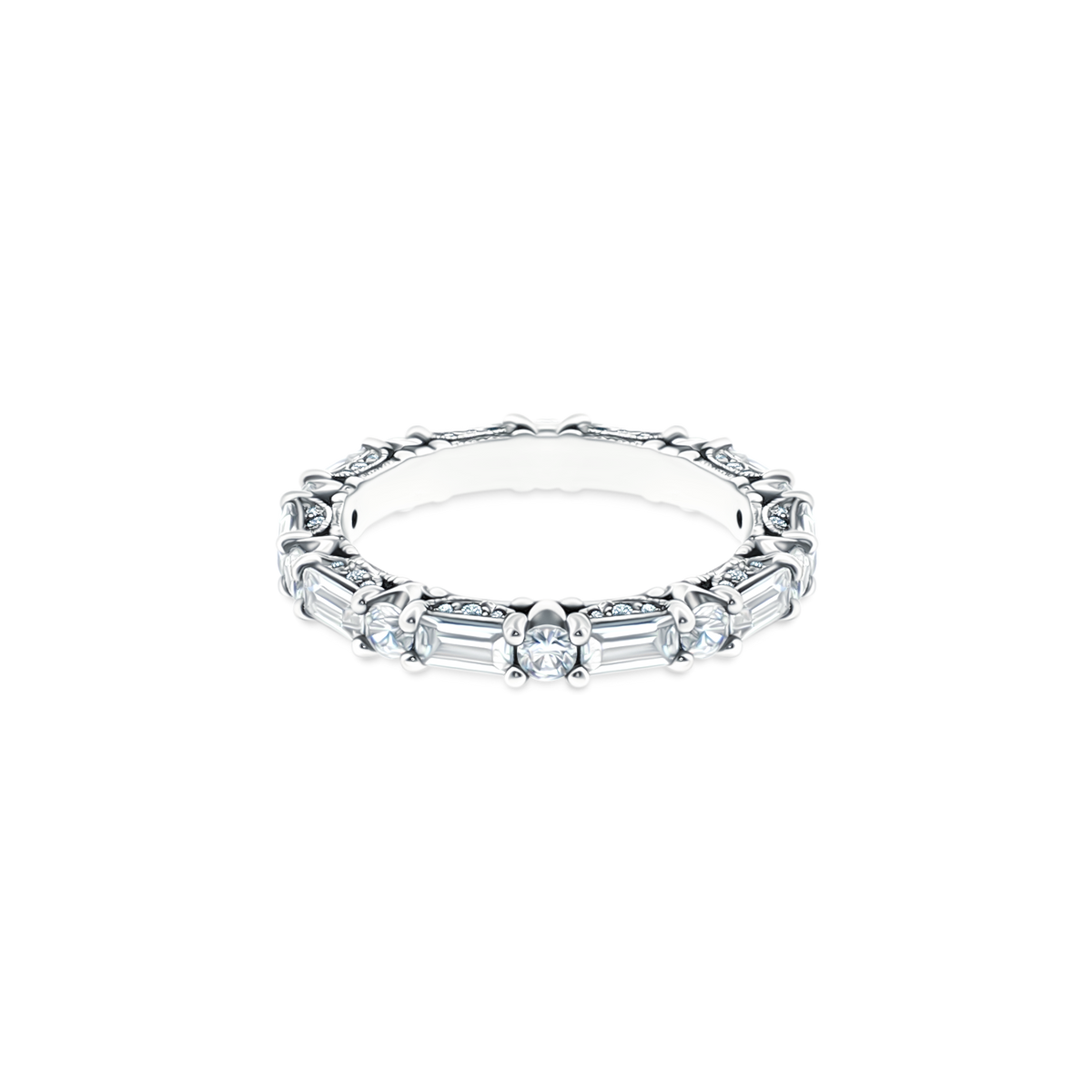 HT2682W65 Tacori Baguette & Round Diamond Eternity Band
