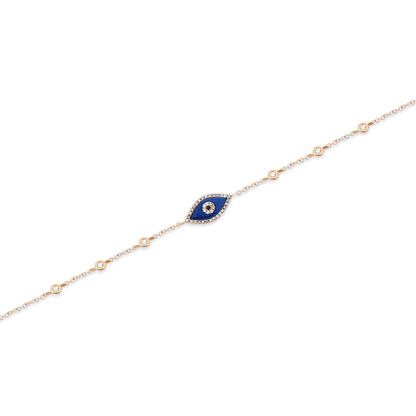 .95ct 14k Yellow Gold Diamond Evil Eye Bracelet, SKU 170-4161