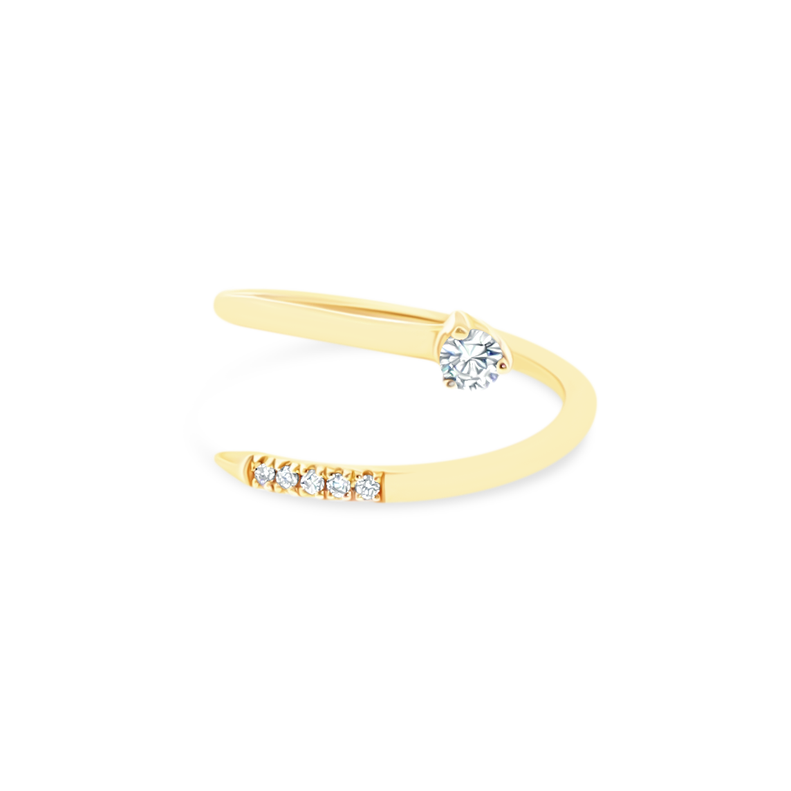 .09ct 14k Yellow Gold Diamond Ring, SKU 130-2074