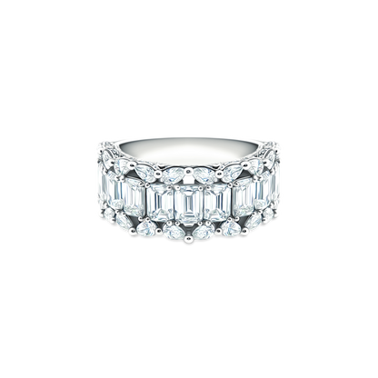 HT2695712 Tacori Emerald Cut & Pear Shape Diamond Wedding Band