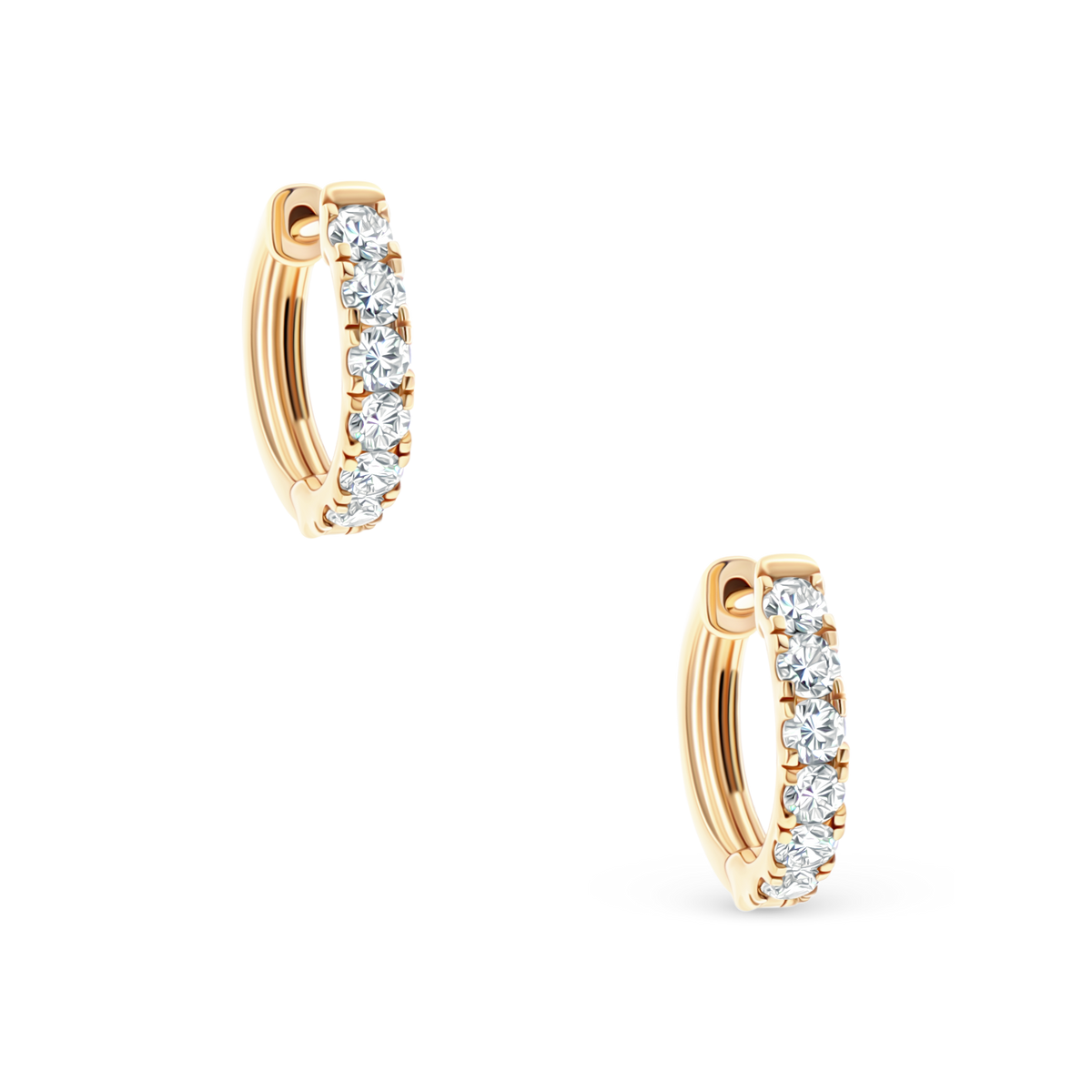 .48ct 14k Yellow Gold Diamond Hoops, SKU 150-6517