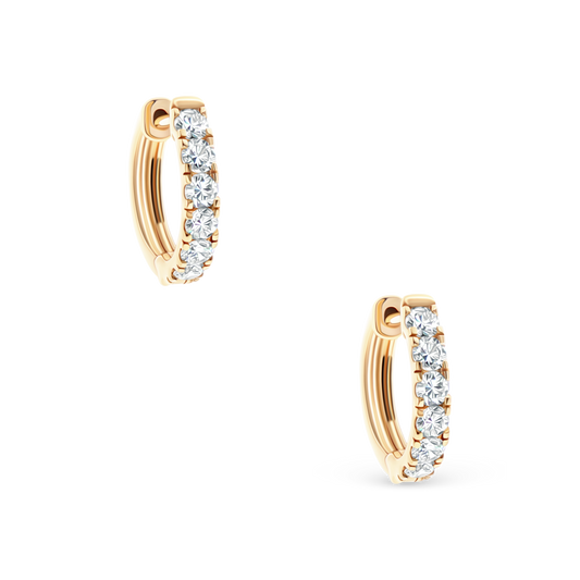.48ct 14k Yellow Gold Diamond Hoops, SKU 150-6517