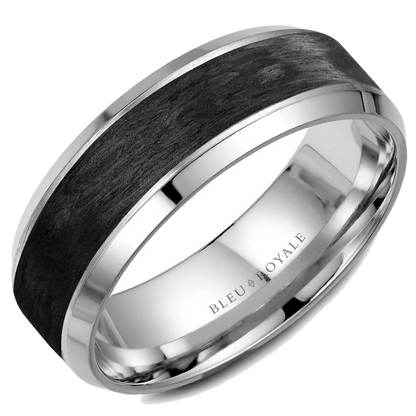 Crown Ring Bleu Royale Men's Band | 14K Gold | 7.5mm | RYL-064W75 — photo 1 of 2