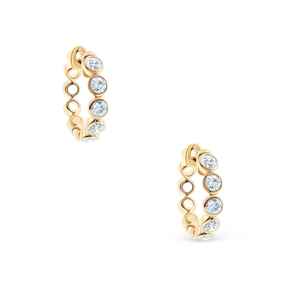 .50ct 14k Yellow Gold Diamond Hoops, SKU 150-6521