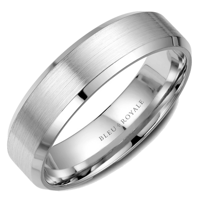 Crown Ring Bleu Royale Men's Band | 14K Gold | 6.5mm | RYL-023W65 — photo 1 of 3