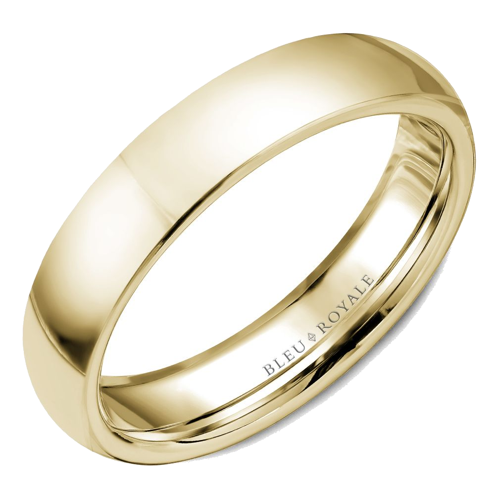Crown Ring Bleu Royale Men's Band | 14K Gold | 5mm | RYL-057Y5 — photo 1 of 1