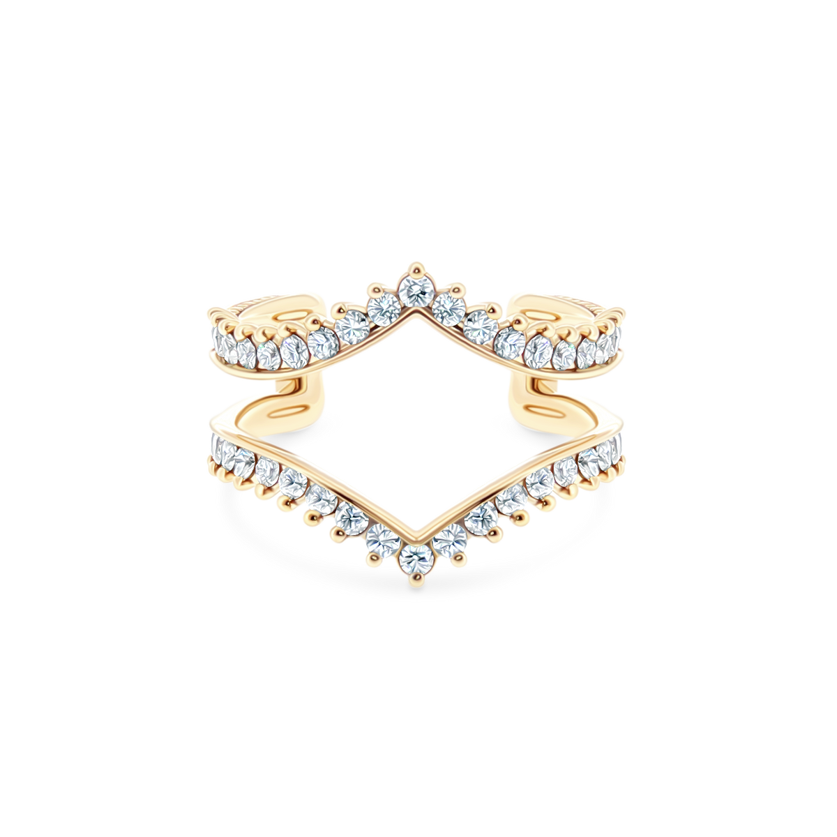 VNG-2041W Verragio Diamond Chevron Wrap Guard Ring