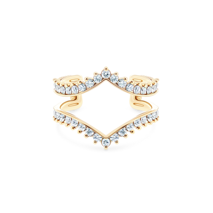 VNG-2041W Verragio Diamond Chevron Wrap Guard Ring
