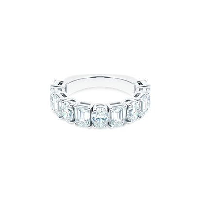 18k white gold mixed shape diamond band 110-9135