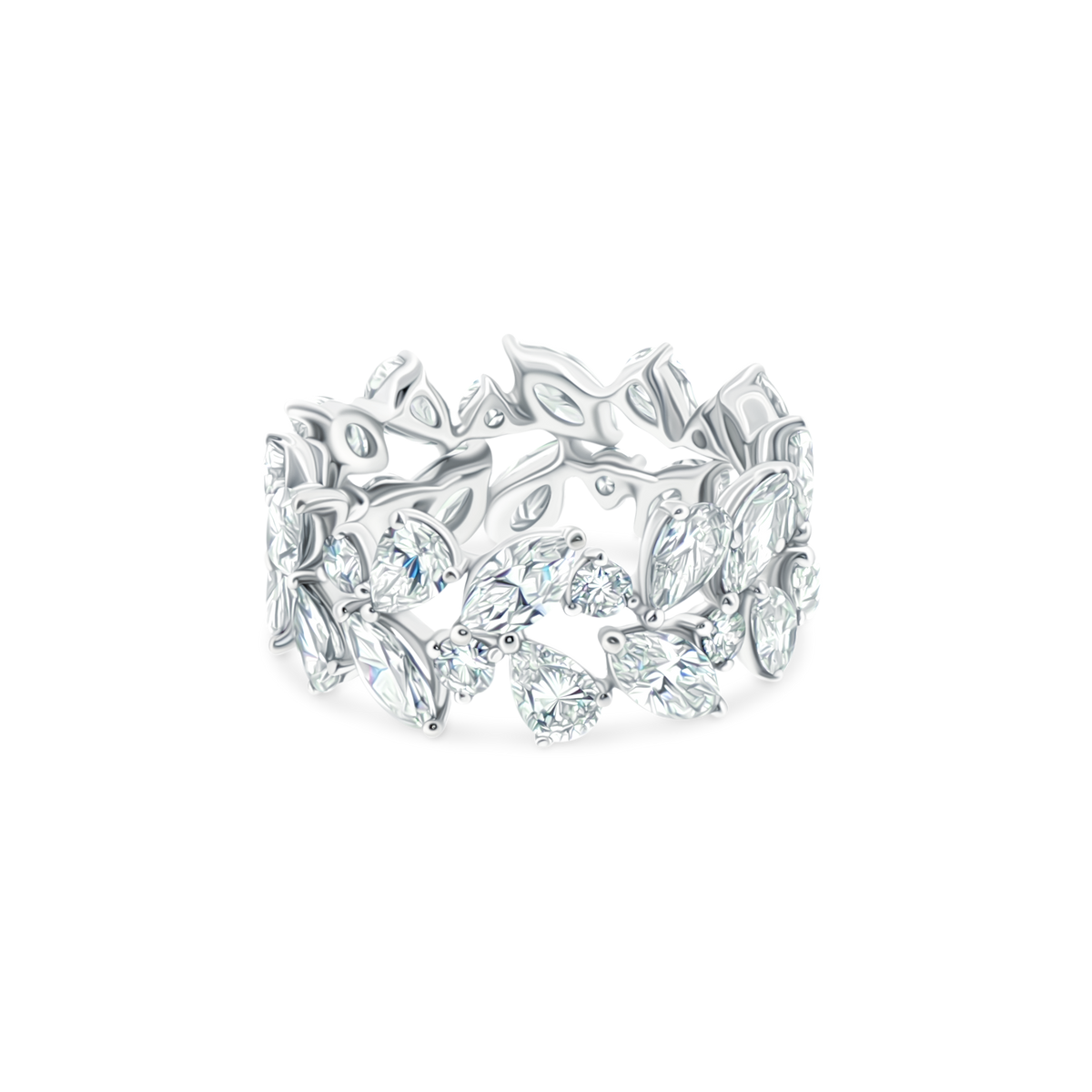 4.92ct 18k White Gold Diamond Band, SKU 110-9238