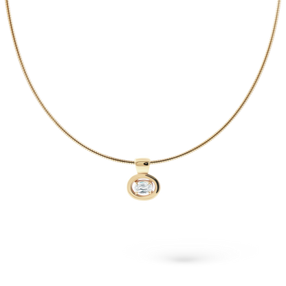 14k yellow gold diamond solitaire necklace 165-1864