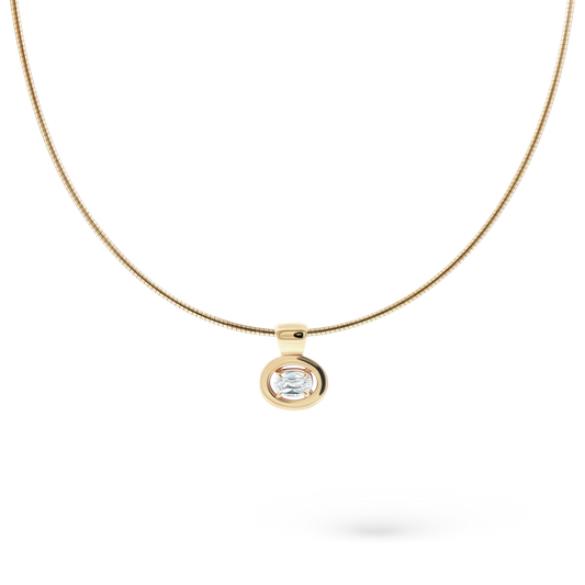 14k yellow gold diamond solitaire necklace 165-1864