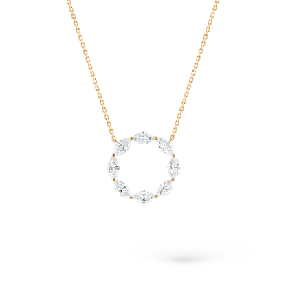 160-5389 — 2.00ct 18k Yellow Gold Diamond Circle Pendant