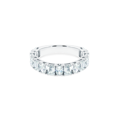 18k white gold mixed shape diamond band 110-9134