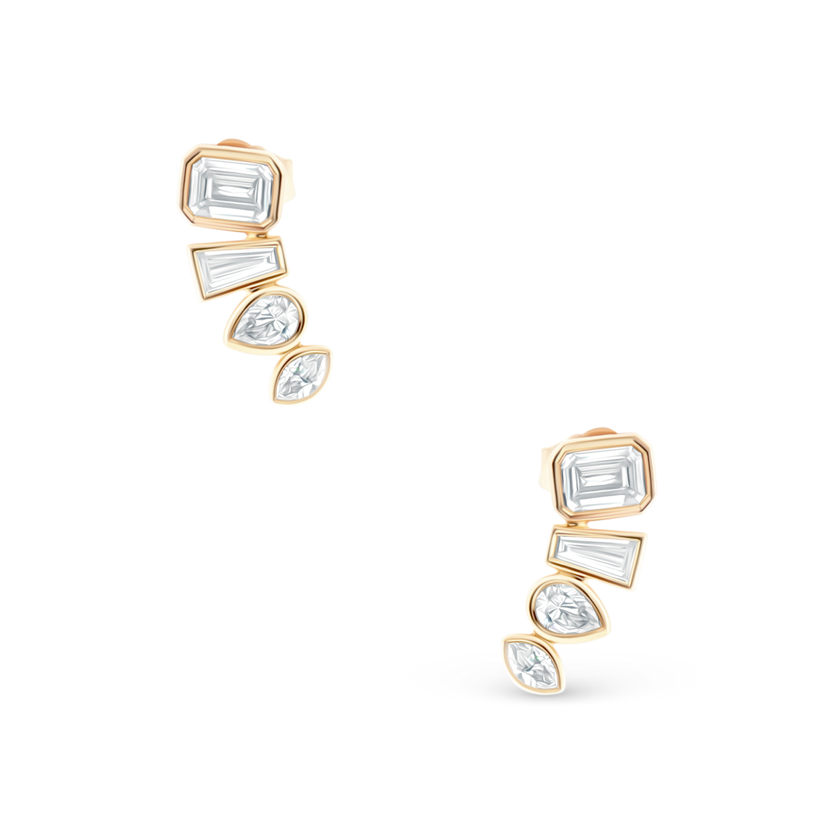 .70ct 14k Yellow Gold Diamond Earrings, SKU 150-6520