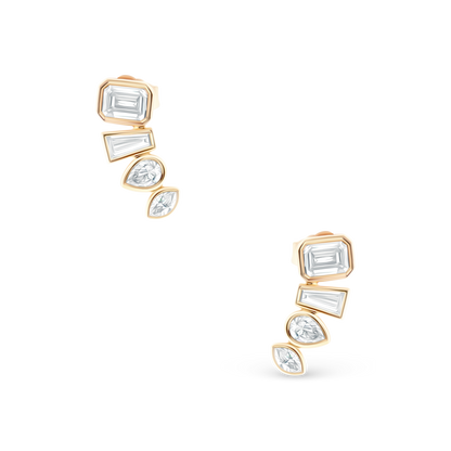 .70ct 14k Yellow Gold Diamond Earrings, SKU 150-6520