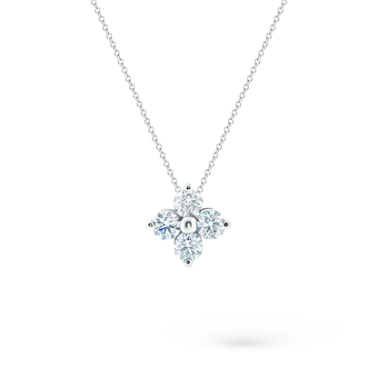 1.42ct 14k White Gold Diamond Cluster Pendant, SKU 160-5355