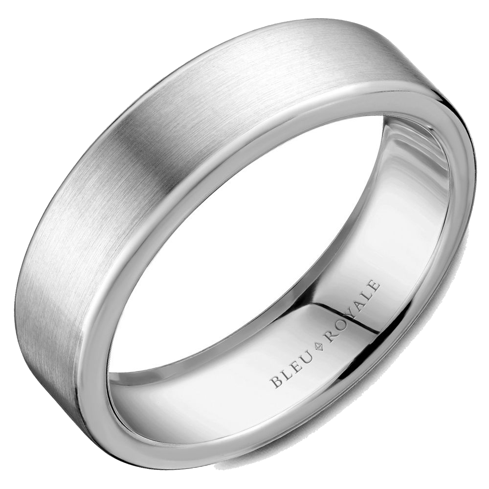 Crown Ring Bleu Royale Men's Band | 14K Gold | 6.5mm | RYL-037W65 — photo 1 of 2