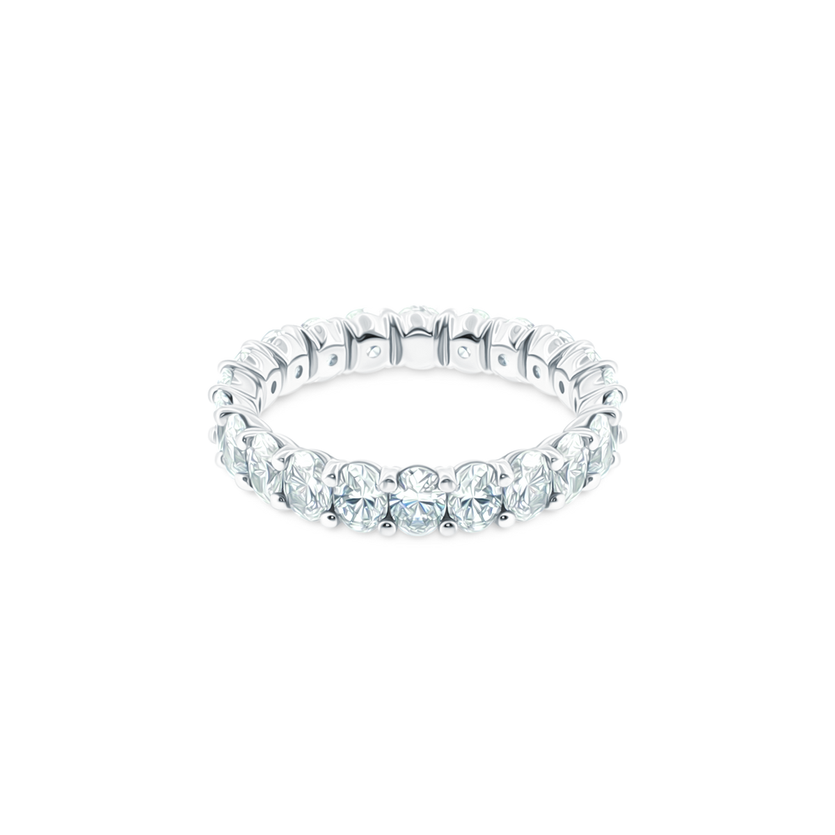 platinum oval diamond eternity band 110-8848
