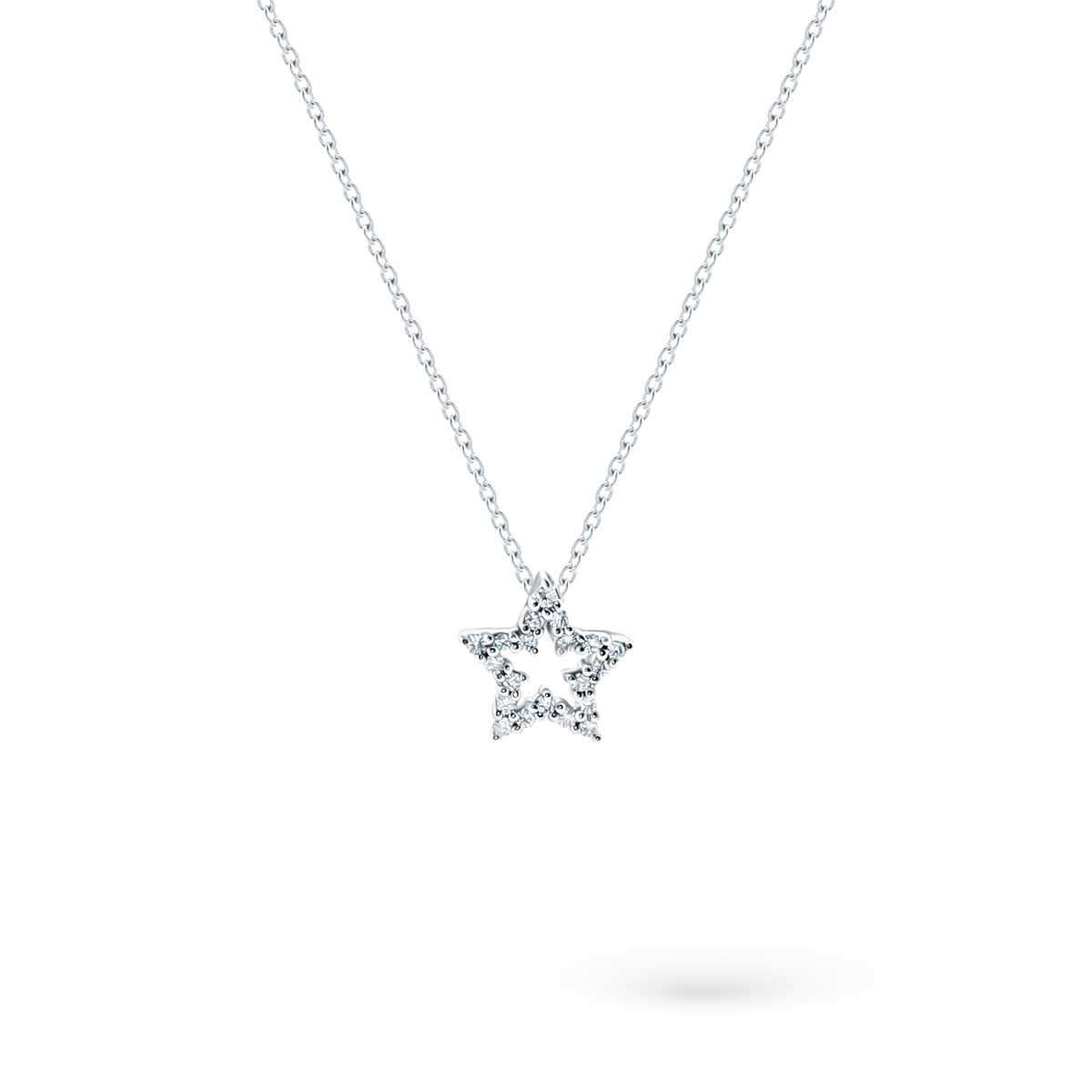Roberto Coin 18K White Gold Diamond Star Pendant, style 001255AWCHX0