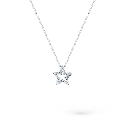 Roberto Coin 18K White Gold Diamond Star Pendant, style 001255AWCHX0