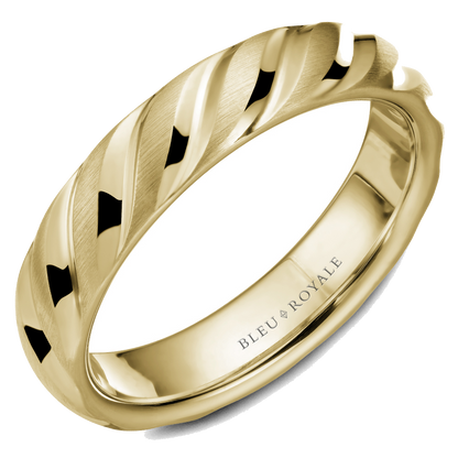 Crown Ring Bleu Royale Men's Band | 14K Gold | 5mm | RYL-043Y5 — photo 1 of 2